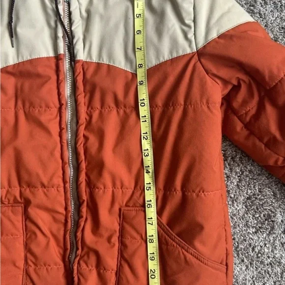 Vintage Fur Lined Simco Zip Orange Medium Bomber Jacket Hood Converts To Collar - Picture 7 of 10